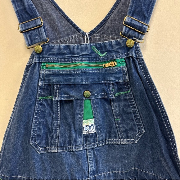 Liberty Blue Denim Carpenter Bib Overalls 42 x 32 - Picture 2 of 15